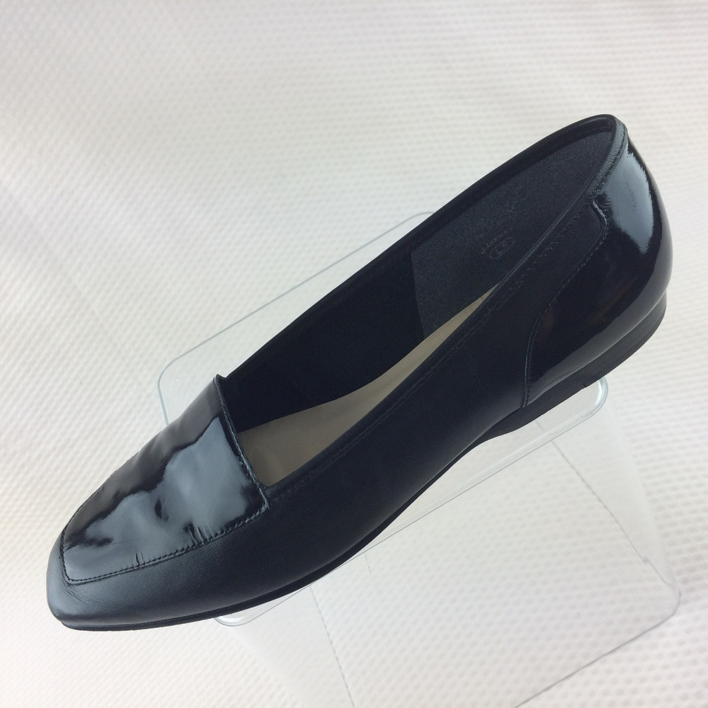 Enzo Angiolini Black Patent Apron & Heel Loafer
